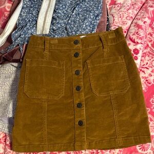 Mudd Brown A-Line Mini Skirt Casual